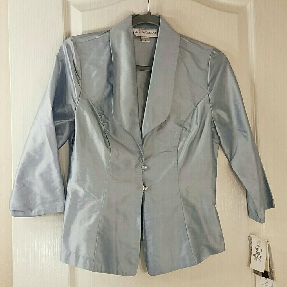NWT Silk Scott McClintock 3/4 Sleeve Blazer Size 6